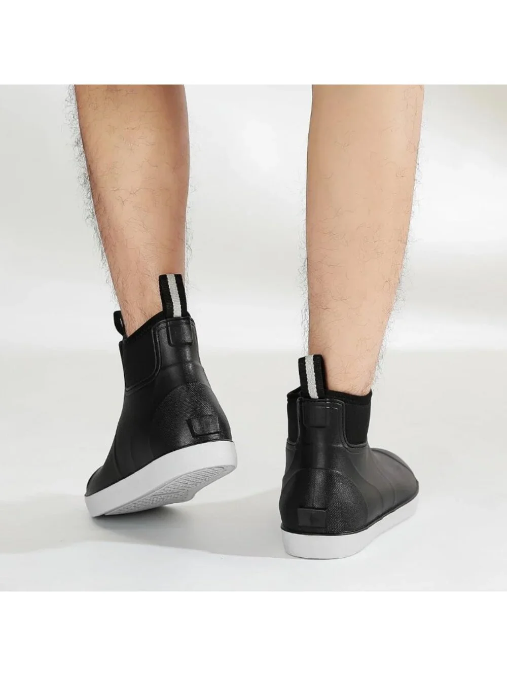 Waterproof Men's Ankle Deck Boots - Anti-Slip Rain & Fishing Shoes for Outdoors